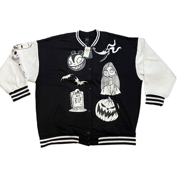 Her Universe The Nightmare Before Christmas Oversized Varsity Jacket Plus Size 4 - Picture 1 of 8